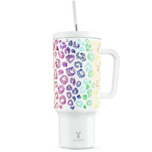Meoky 40 oz Tumbler with handle, ColorKiss NIB